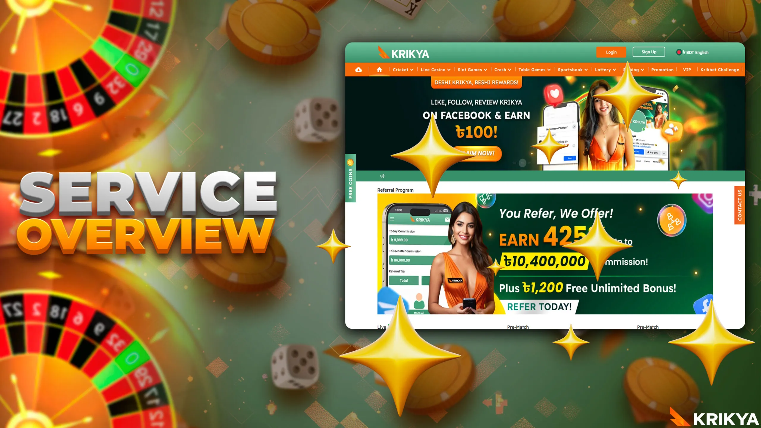 Casino and sports betting review by Krikya