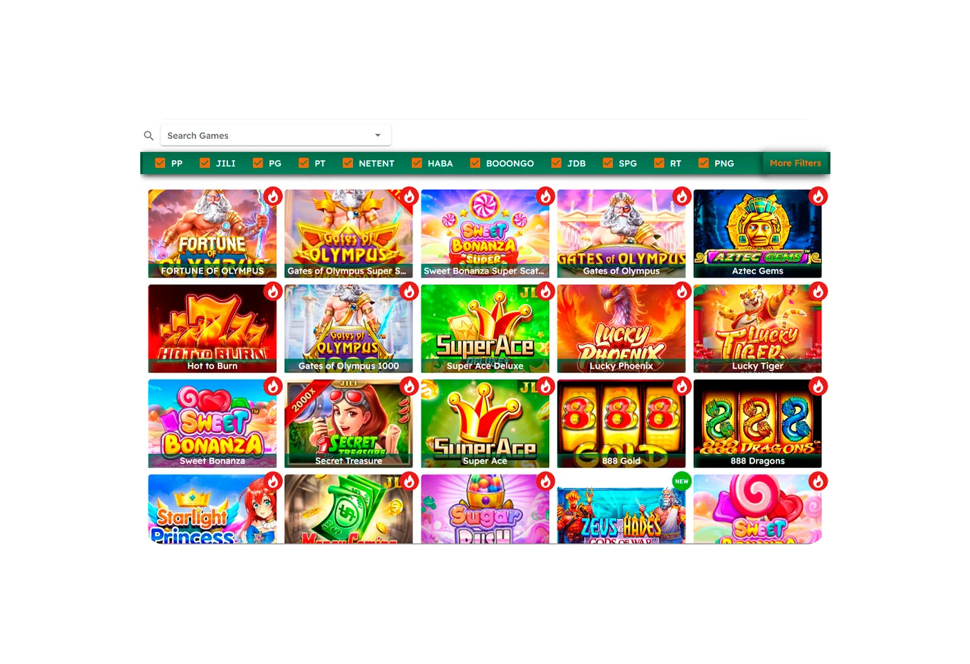 Choose a popular gambling game.